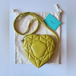 Tiffany & Co. Quilted Yellow Heart Shape Crossbody Bag